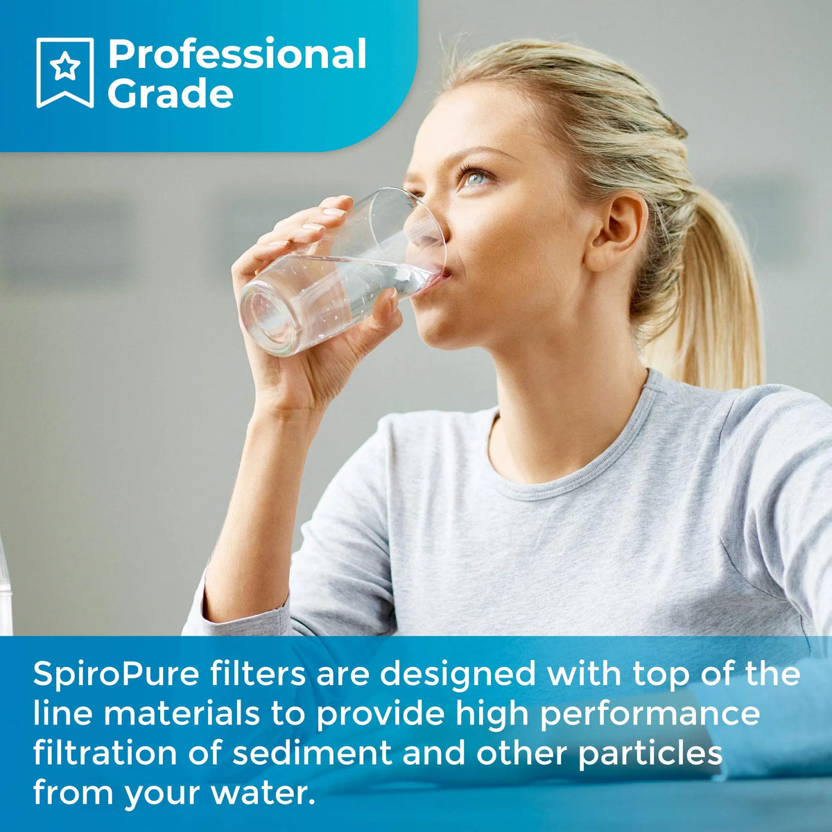 SpiroPure -P50-40 40x2.5 50 Micron Spun Melt-Blown Polypropylene Sediment Water Filter Cartridge -25-4050 (Case of 20)