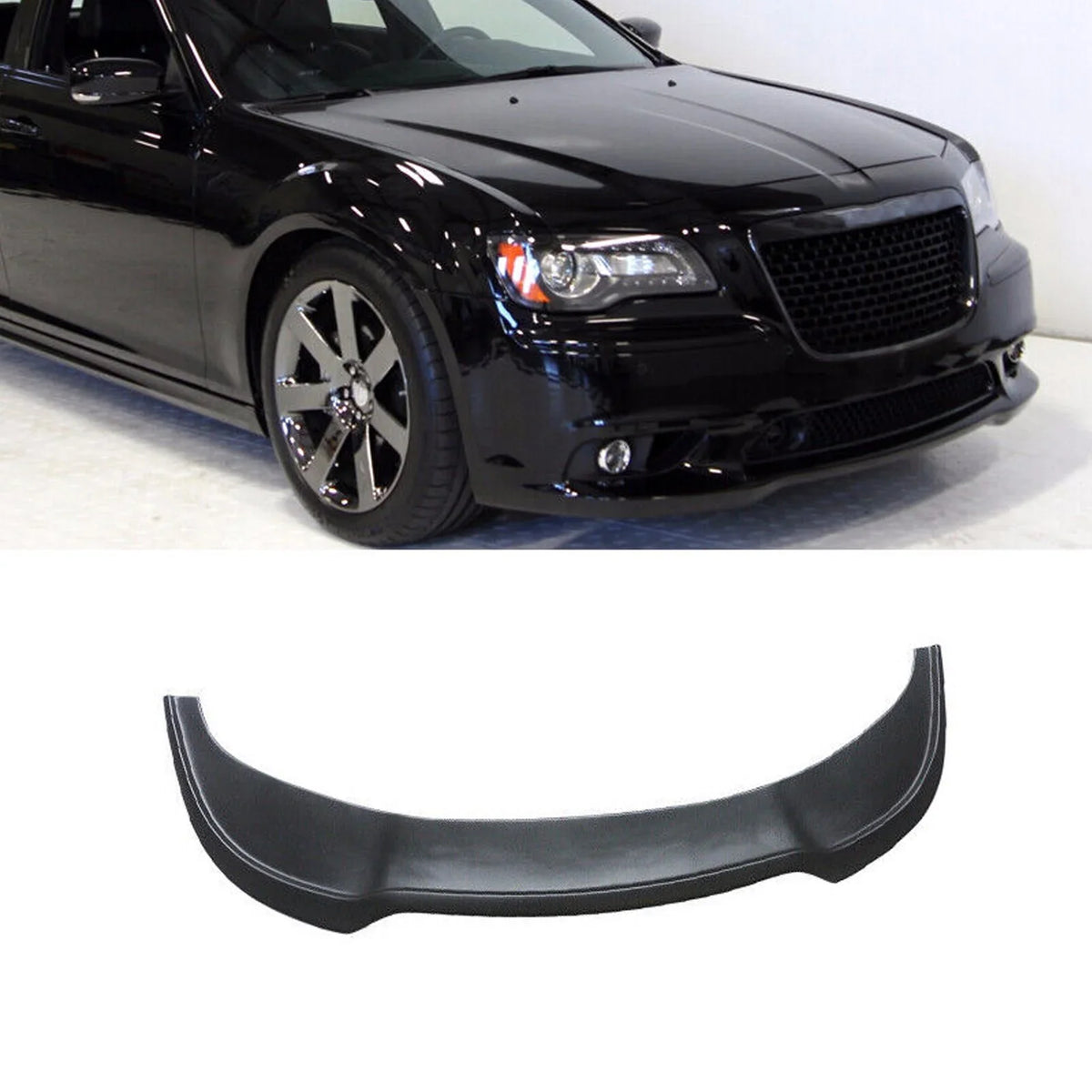 Front Bumper Lower Lip for 2015-2022 Chrysler 300  Sedan Matte Black