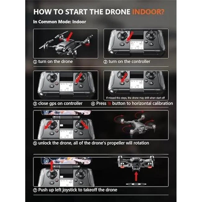 UNO1RC NM56367   Quadcopter Drone with 4K Camera for Adults