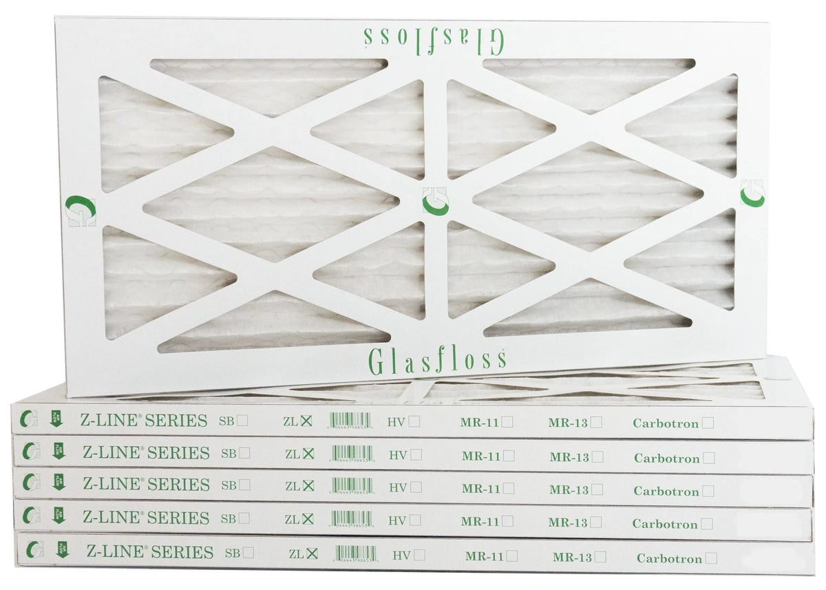 Glasfloss 6x24x1 -  10 -Qty:6 - Furnace Air Filter - Made in  (Actual Size: 5.5 x 23.5x7/8 inch)