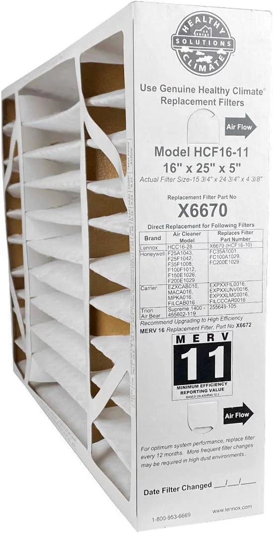 16x25x5 X6670  11 Box Replacement Filter