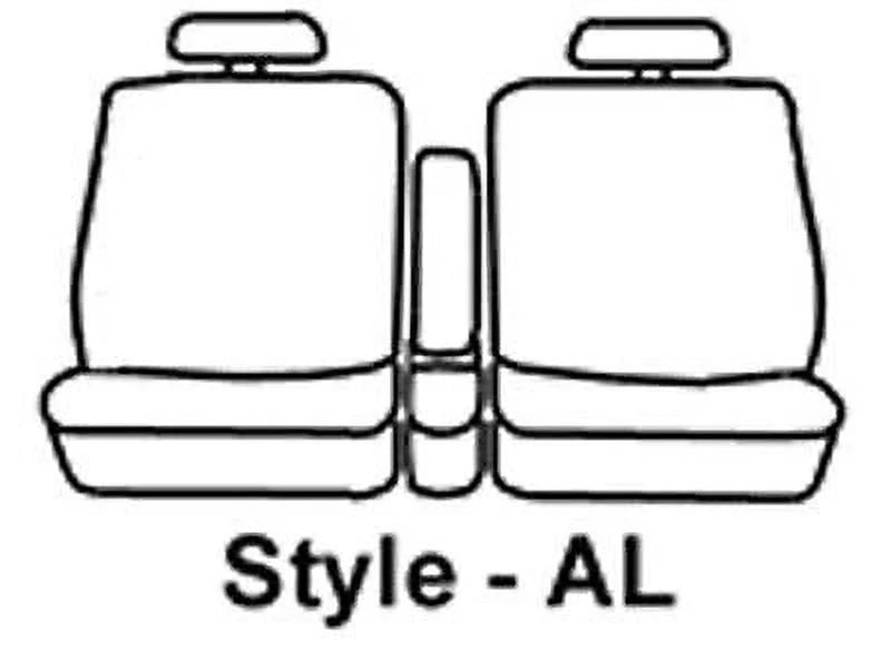 Covercraft Custom-Fit Front Bench SeatSaver Seat Covers - Polycotton Fabric, Charcoal Black Fits select: 2007-2008  F150
