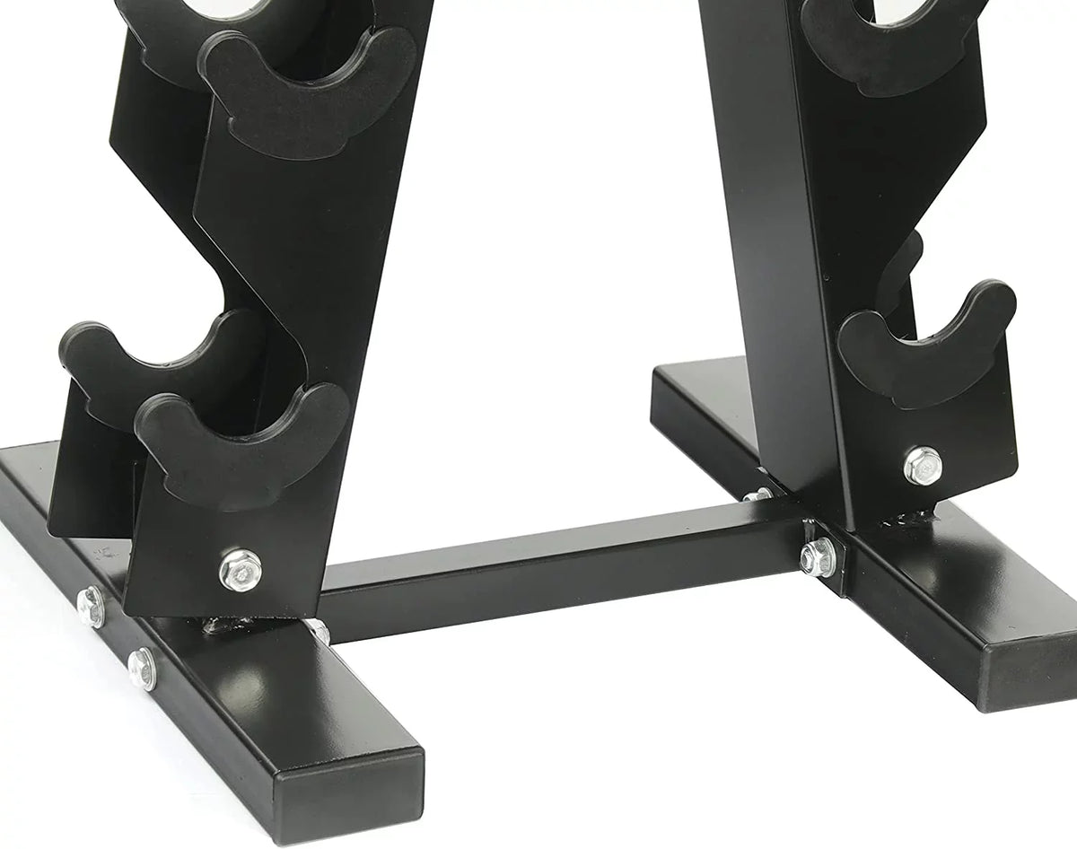 150 Pound Hex Dumbbell Set with Rubber Coated Dumbbells and Rack