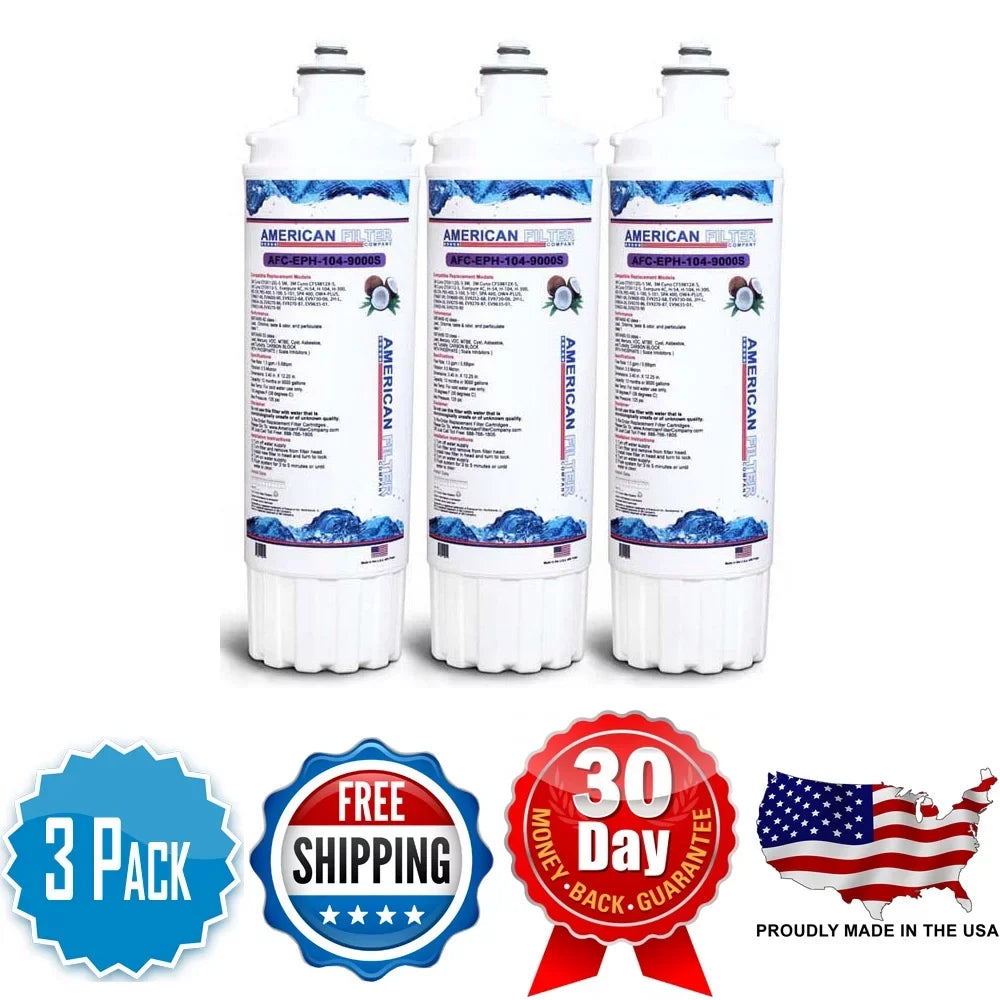 Brand , Water Filters , Model # --104-9000S , Compatible with Follett® E25HT400W - 3 Filters - Made in U.S.A.