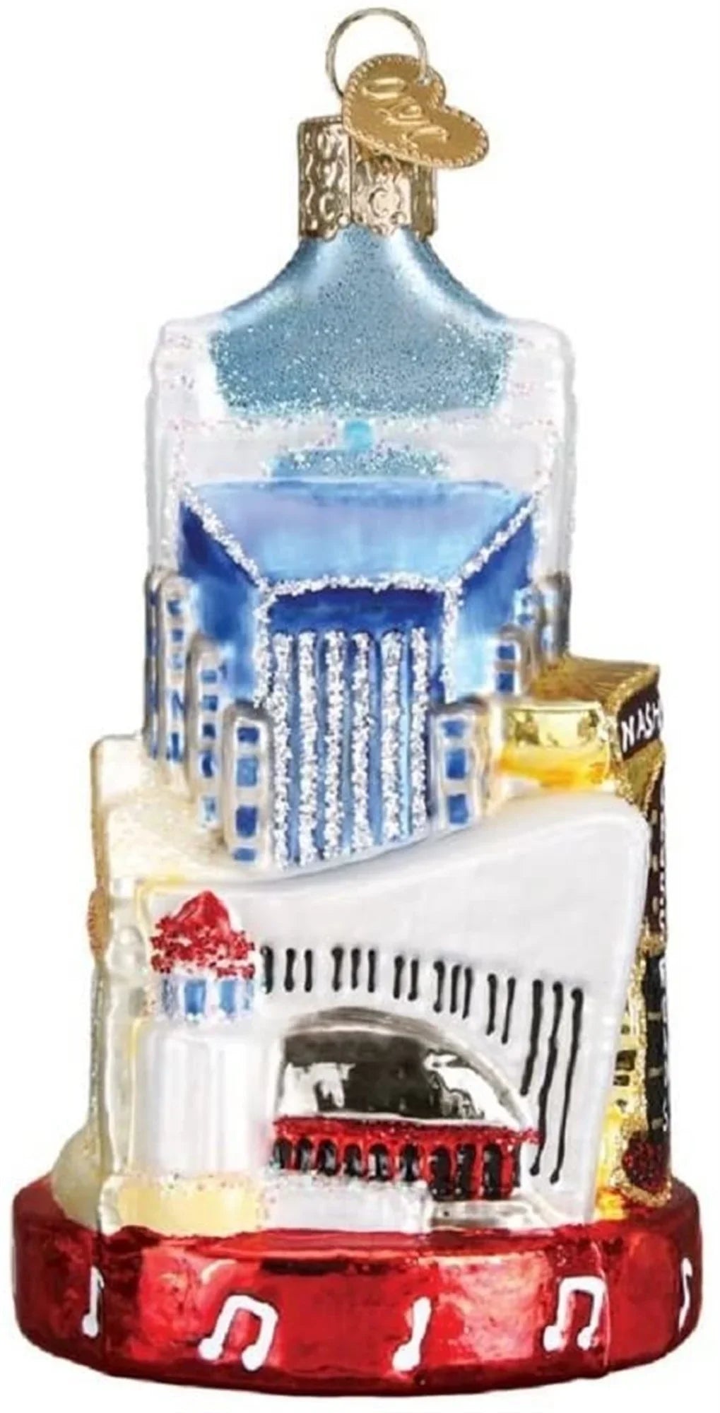 Nashville - One Glass Ornament 4.75 Inch, Glass - Music City Grand Ole Opry 20097
