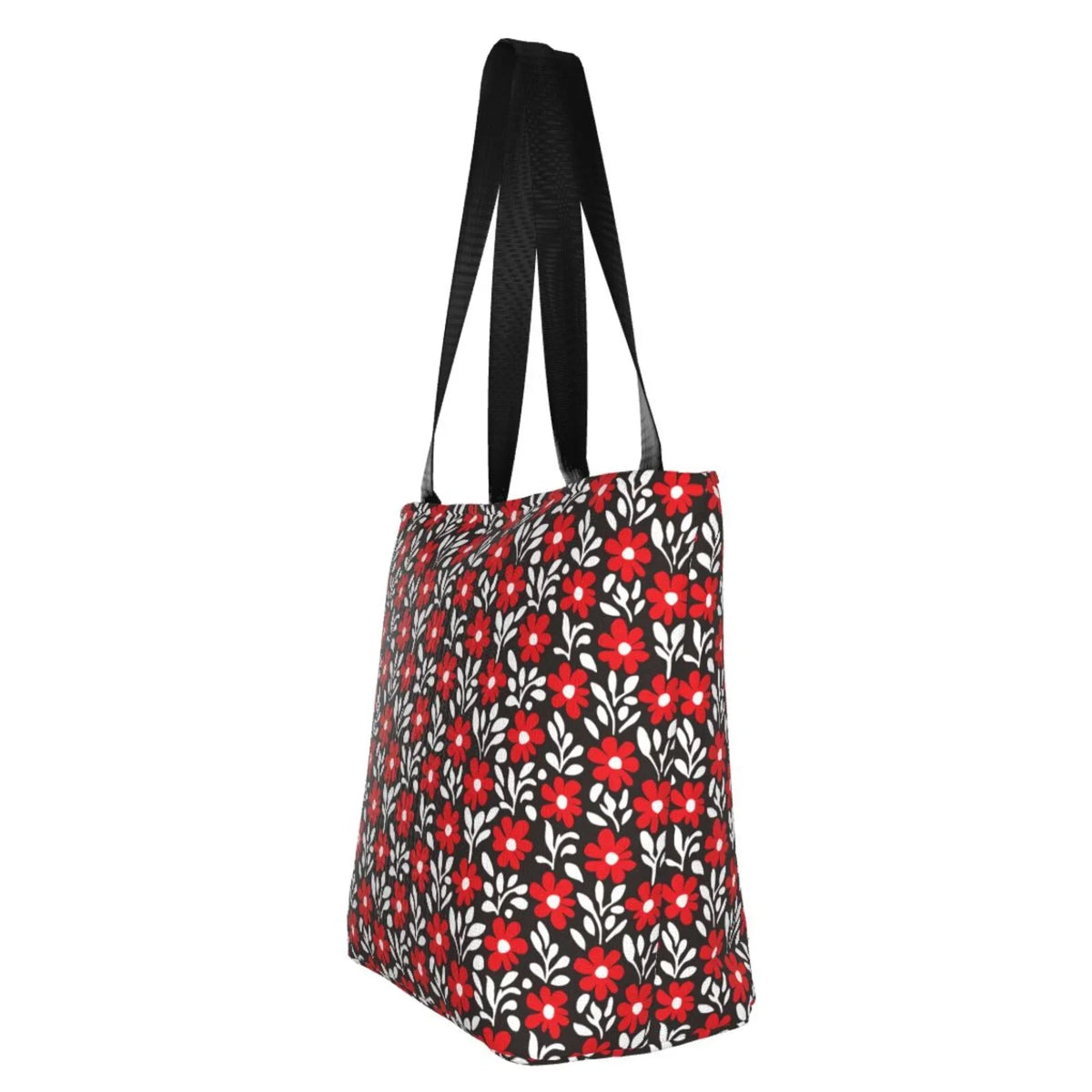 Lukts Red Floral Tote Bag,Shoulder Bag Women'S Hobos Handbags Large Capacity Shopping Bag