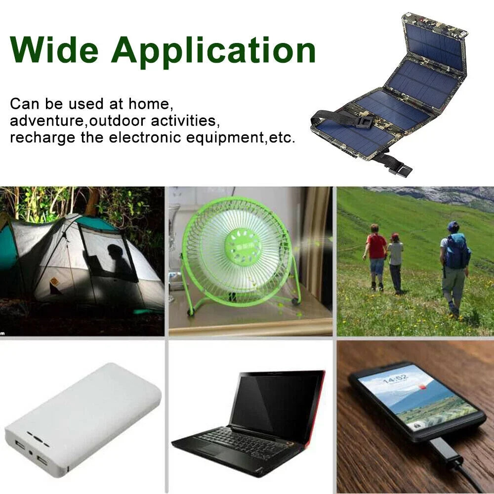 Paddsun Outdoor 80W  Solar Panel Folding Power Bank Camping Hiking Phone Charger