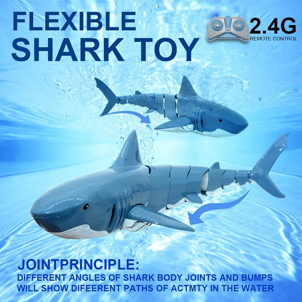 Shark 2.4G Electric Simulation Waterproof Fish 20 Minutes Long Battery Life Summer Water Swimming Toddlers Toys
