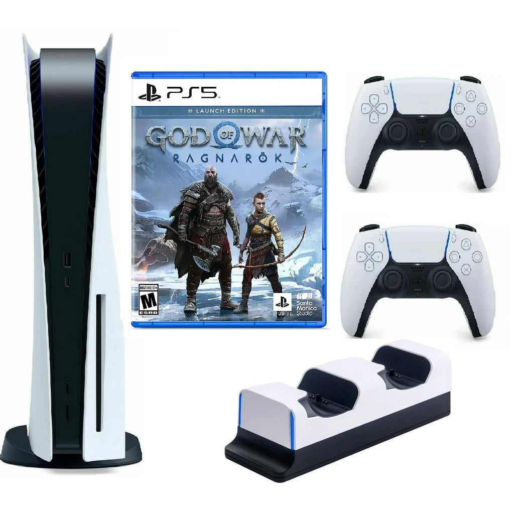 2023  PlayStation_PS5 Gaming Console Disc Version W/God of War Ragnarök/Extra Wireless Controller|  Dual Charging Station
