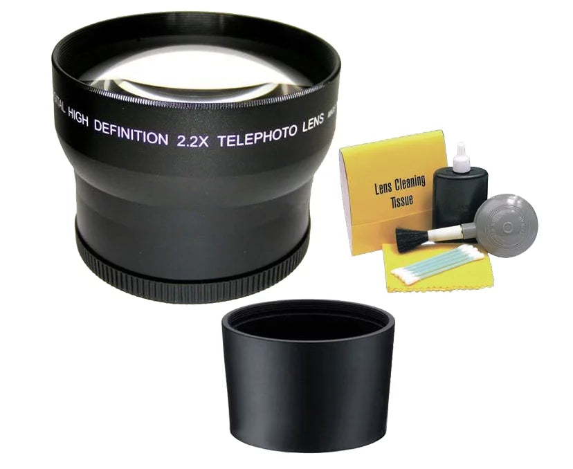 Olympus -590  2.2 High Definition Super Telephoto Lens (Includes Necessary Lens Adapter - New 2 Part Design) + Nwv Direct 5 Piece Cleaning Kit