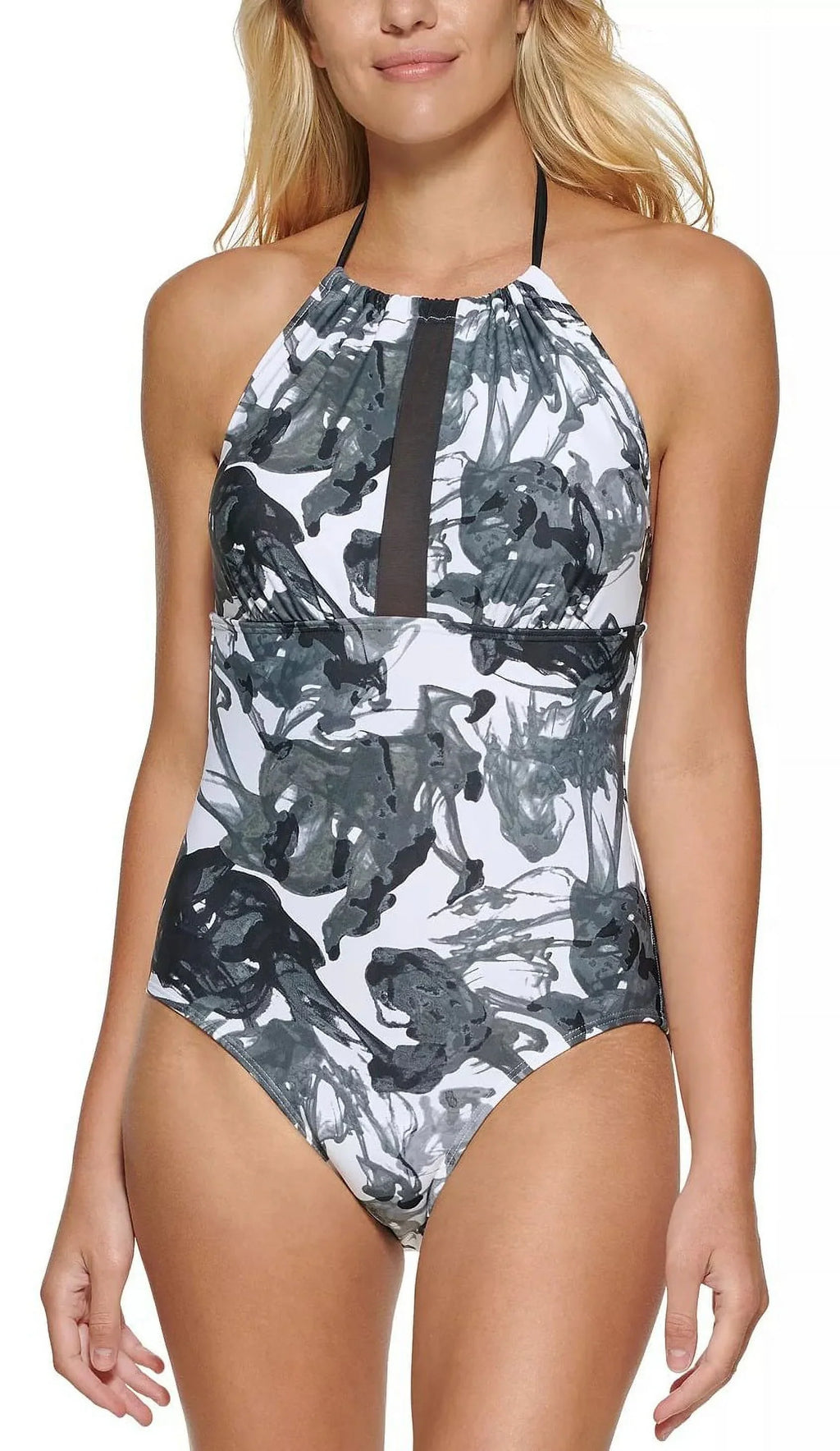 Calvin Klein     High-Neck Halter One-Piece Swimsuit,  16