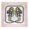 Pre-Owned Hermes  Carre 90  de  scarf muffler silk pink multicolor (Like New)