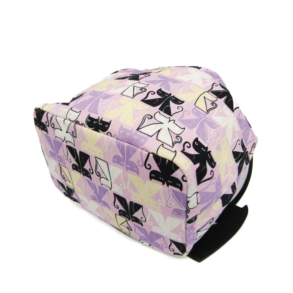 Pre-Owned Miu Miu   Drawstring Bag 5RM014 Women's Leather,Cotton Pouch Black,Light Purple,Multi-color (Good)