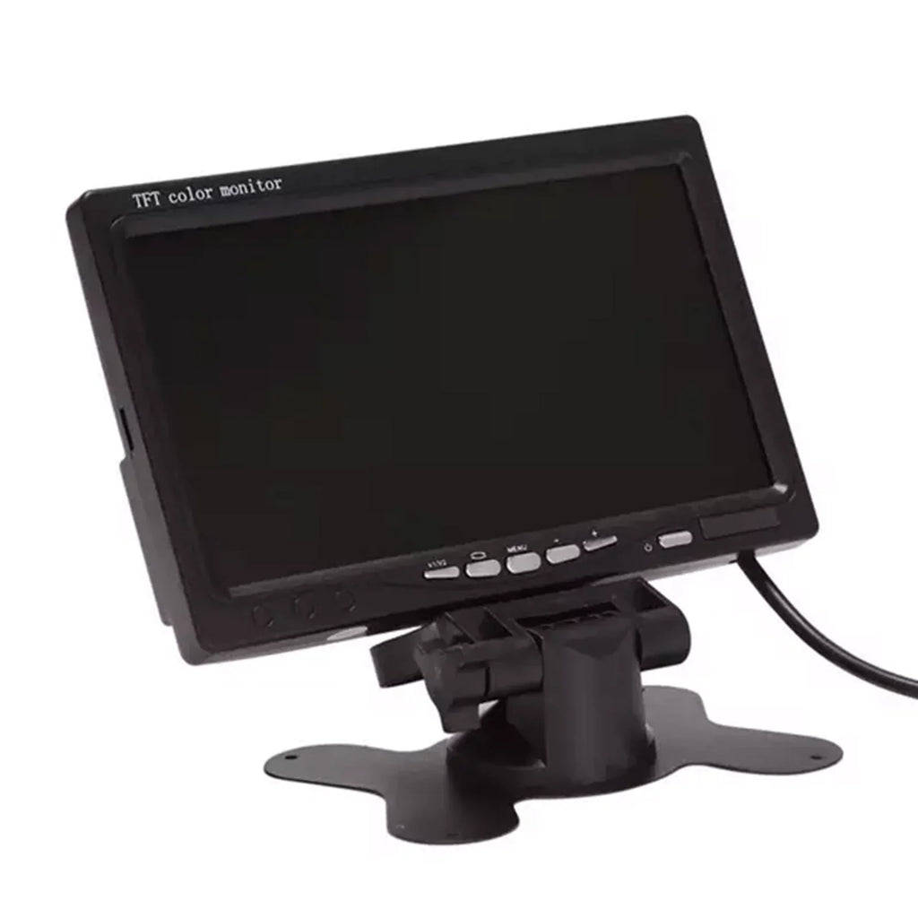 Aibecy 7 Inch  Monitor Display Screen  Car Screen Monitor  1024x600 Display  Input Built-in Speaker For Trucks Bus  Trailer Reverse Rear View Backup Camera