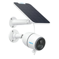 Reolink 2K+ 5MP Outdoor 4G  Cellular Battery-Powered Wireless Security Camera System, No WiFi Needed, Night Vision, Smart Person/Vehicle Detection, 2-Way Talk, Go Plus with White Solar Panel