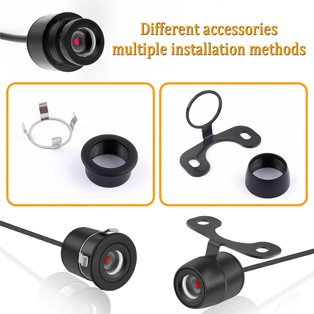 Car Reverse Backup Camera - [ Night Vision] [170°Wide Angle] Front Side Rear View Camera with Dual Purpose Design -