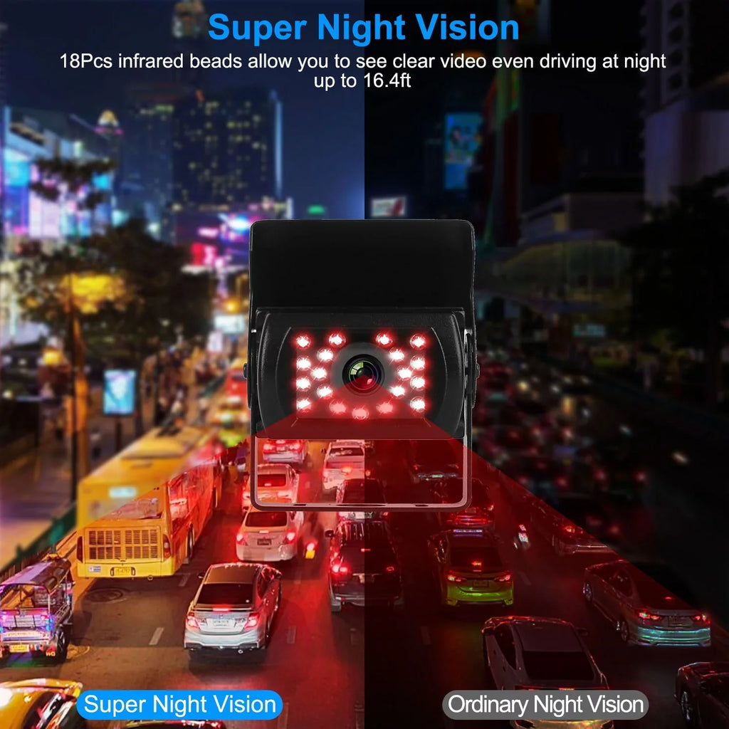 Vehicle Backup Camera, 7In Monitor Reverse Camera, Car Rearview Parking Reverse System, IP67 Waterproof Car Parking Reverse System with Night Vision for Car Trunk Van