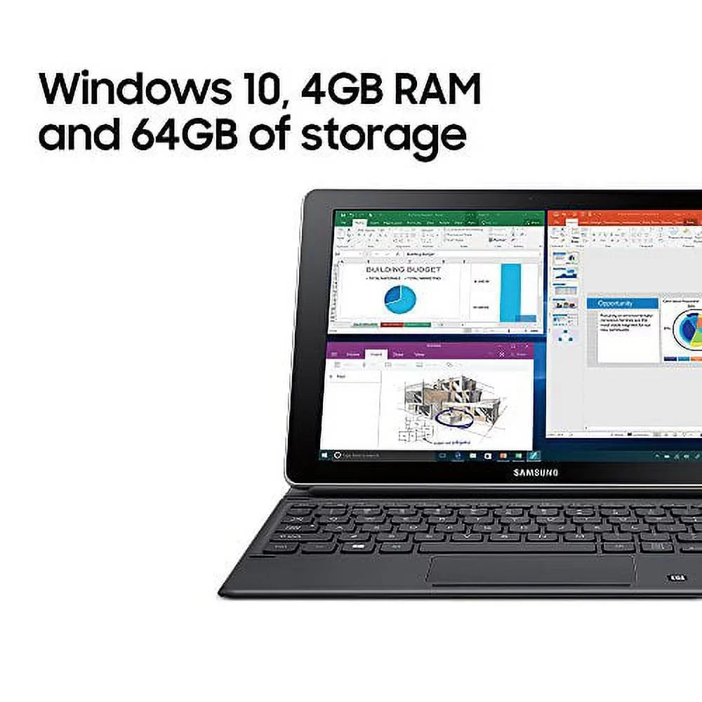 Restored Samsung -W620NZKBXAR Galaxy Book 10.6" Tablet 2.6GHz 4GB 64GB  WIN10, Silver (Refurbished)