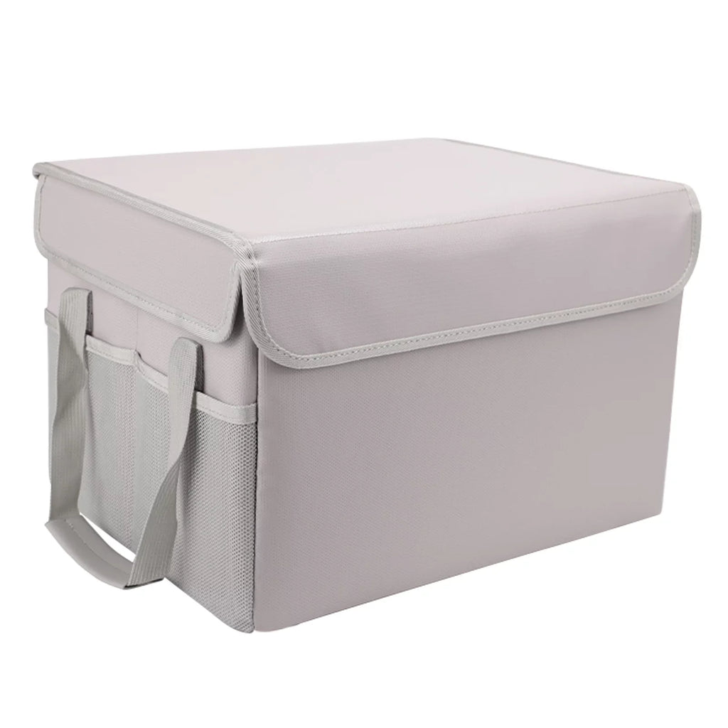 Irfora Fireproof Waterproof Storage Box, Ideal for Home Office Car, with Lid and Sturdy Handles