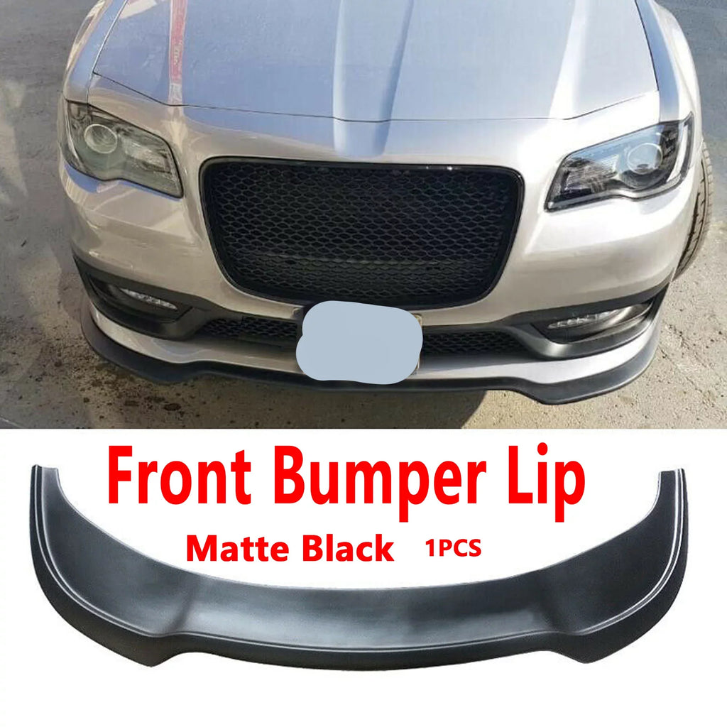Front Bumper Lower Lip for 2015-2022 Chrysler 300  Sedan Matte Black