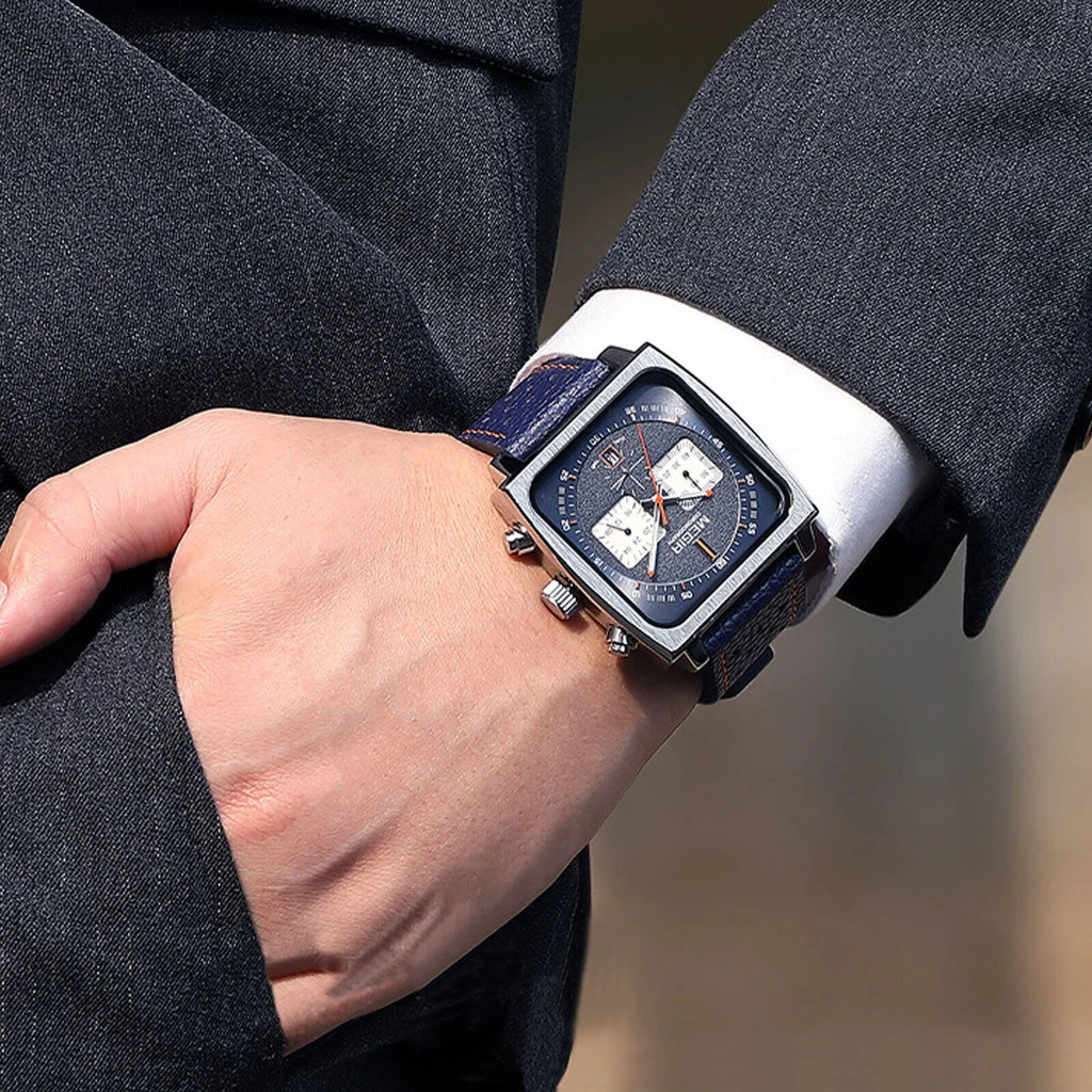 Waterproof  Men's Leather Luminous Analog Sports Quartz Military Wristwatch