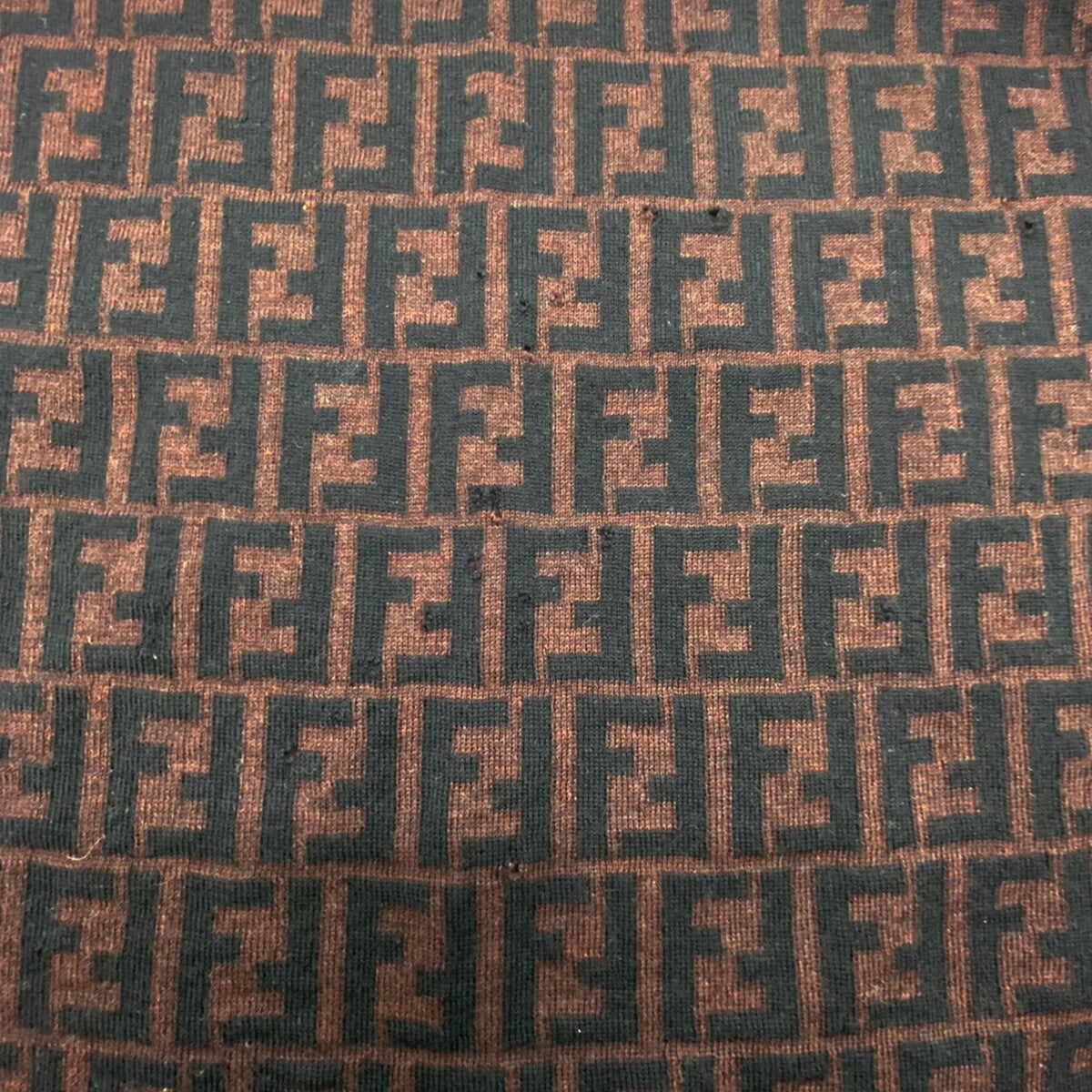Pre-Owned  Zucca Muffler Stole All Over Pattern  Brown Women's Men's Fashion Old Clothes (Good)