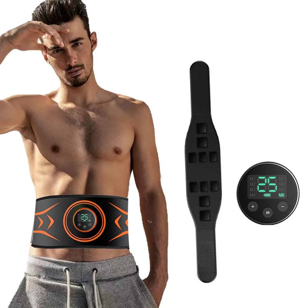Nebublu Electric Massaging Slimming Belt Abdominal Toning Belt Trainer Abs Fitness Workout Equipment for Abdomen , Get a Flatter Stomach and Defined Abs in No Time