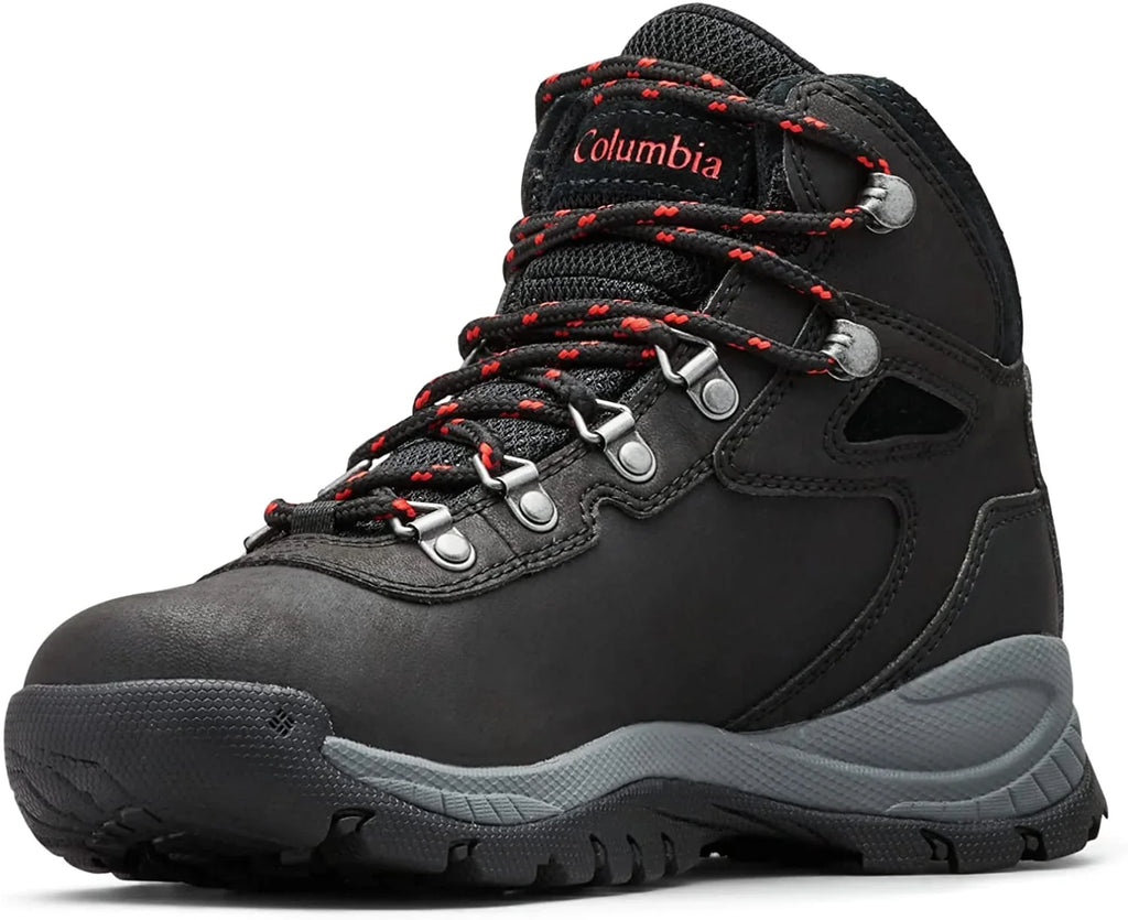 Columbia Womens Newton Ridge Plus Boot 10 Wide Black/Poppy Red