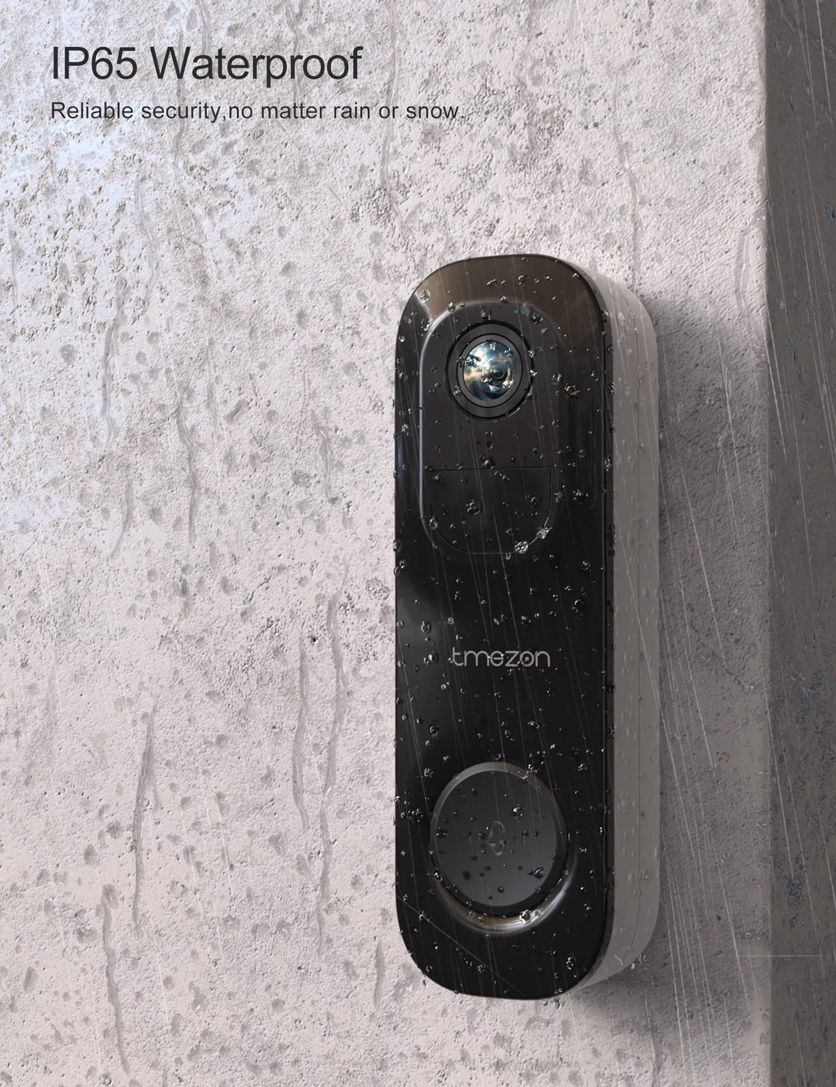 Wireless Doorbell Camera, 2K Smart Video Doorbell Works with Alexa Door Bell Camera for Home Security, 2.4G WiFi Required