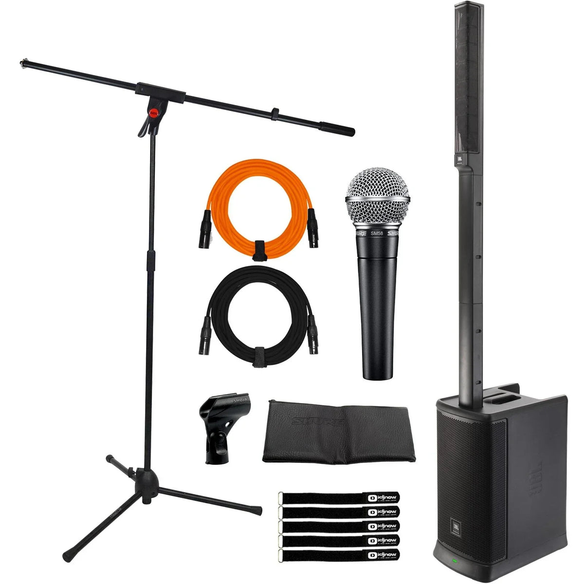 Professional   Mk2 All-In-One Rechargeable Column-Speaker Personal  System with Shure SM58 Vocal Microphone Package