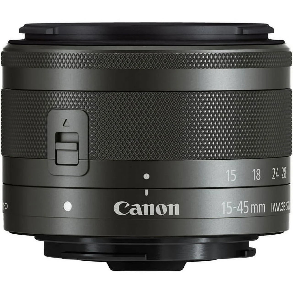 Canon -M 15-45mm f/3.5-6.3   Lens (Graphite) - PixiBytes Basic Bundle