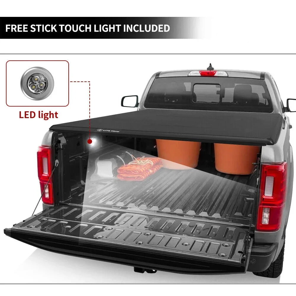 Ledkingdomus 5.7 ft Bed Soft Tri-Fold Truck Bed Tonneau Cover Compatible with 2019-2023 Dodge Ram 1500