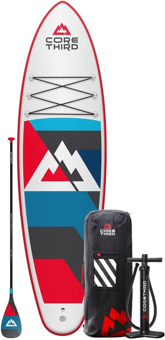 Core Third Destin 10'6" Inflatable Paddle Board for Beaches and Lakes with Complete  Kit