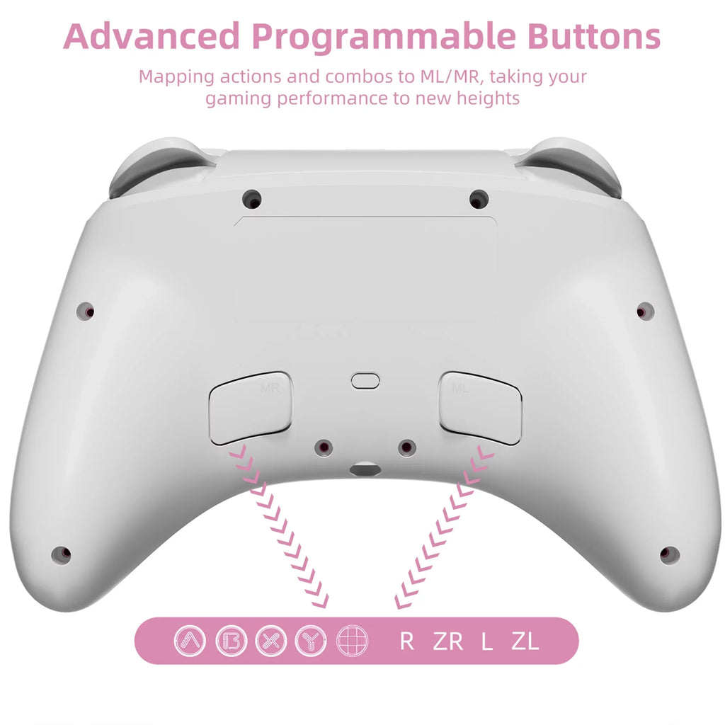 Pokémon Violet Game Disc and Upgraded Switch Pro Controller for Nintendo Switch//Lite, Wireless Switch Remote for //Android/Steam Pink