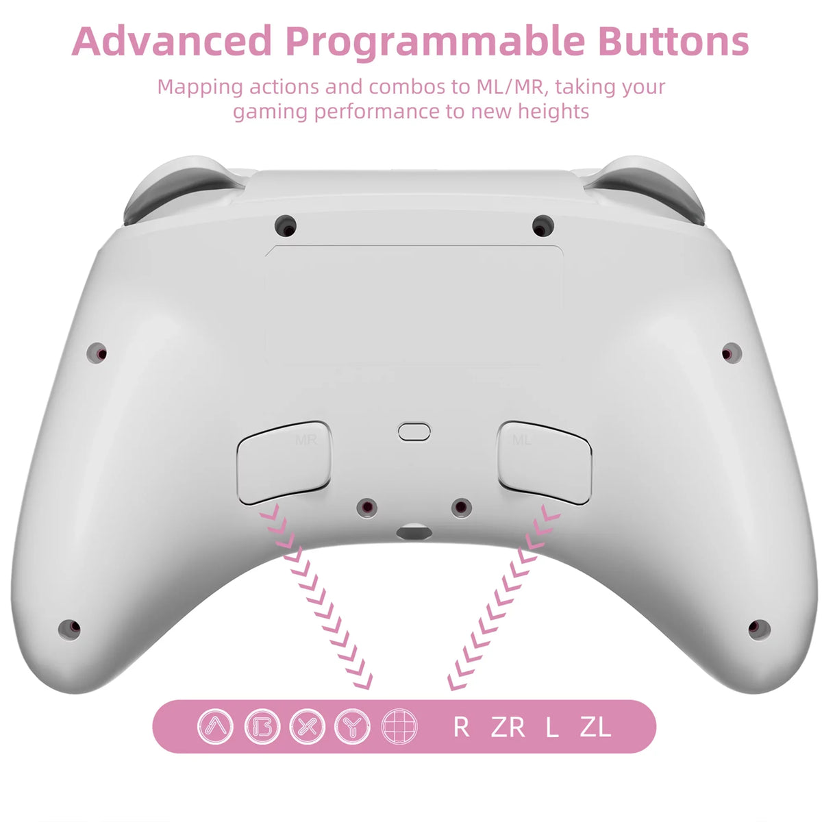 Pokémon Violet Game Disc and Upgraded Switch Pro Controller for Nintendo Switch//Lite, Wireless Switch Remote for //Android/Steam Pink