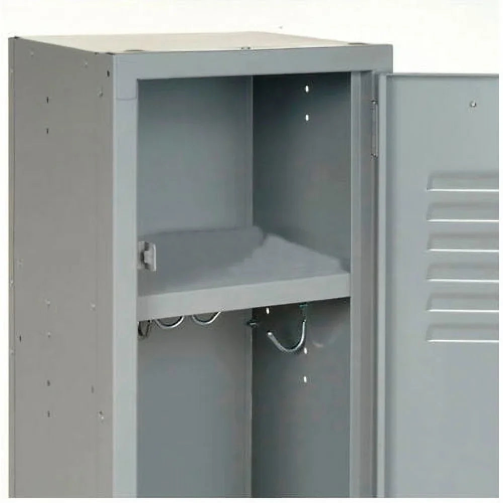 Global Industrial  12 x 12 x 60 in. Single Tier Paramount Locker with 1 Door Ready to Assemble, Gray