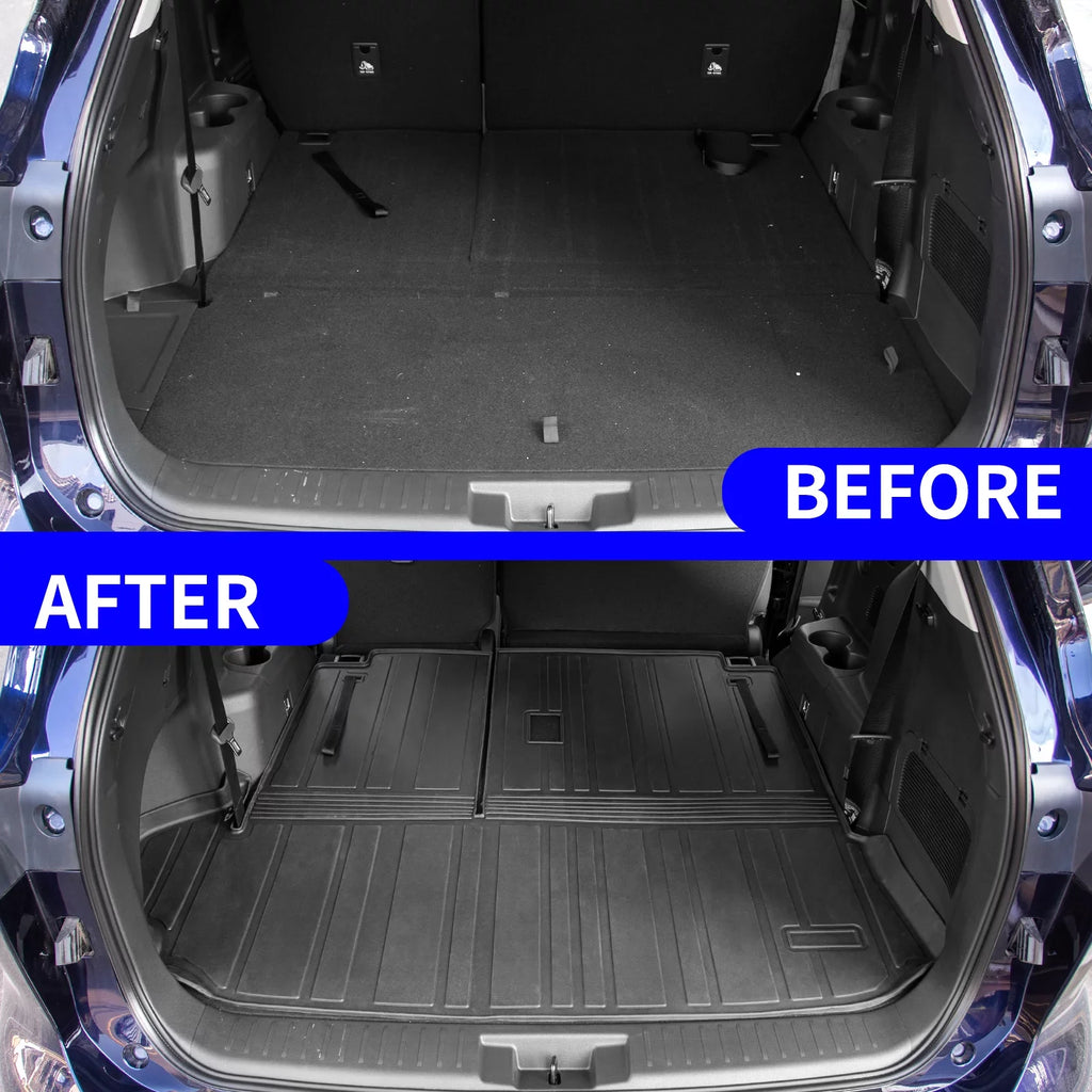 Cargo Mat Compatible with 2020-2024 Toyota Highlander Trunk Mat Cargo Liner  Back Seat Cover Protector 2022 7 Seats Highlander Accessories (2020-2023, Trunk Mat with Backrest Mat)