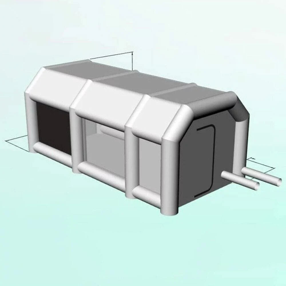 Inflatable Spray Booth 2 Filter System Portable Paint Tent Mobile Car Paint Booths  20x10x8