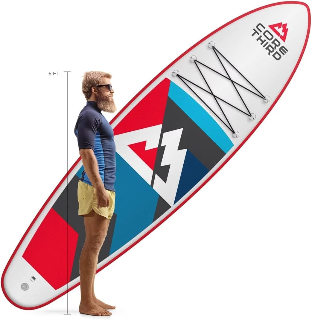 Core Third Destin 10'6" Inflatable Paddle Board for Beaches and Lakes with Complete  Kit