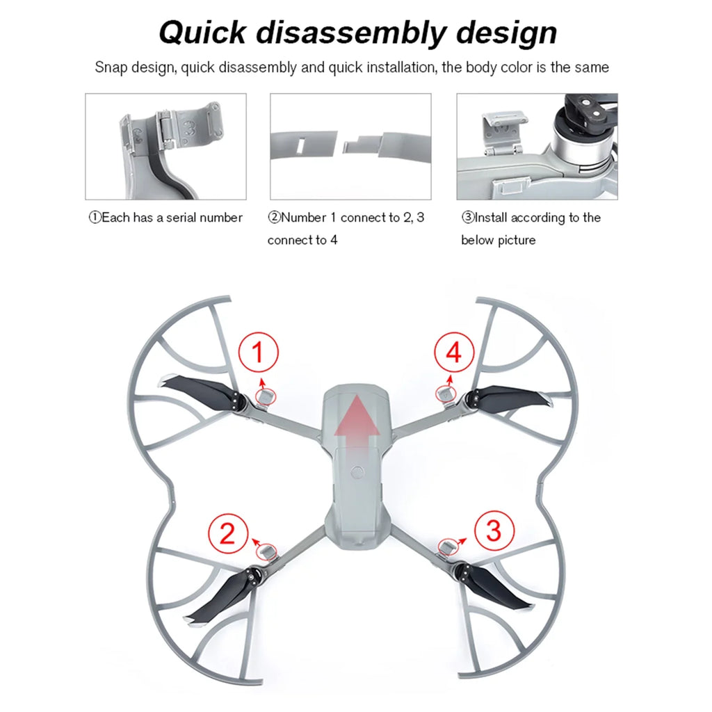 Compatible with  2S/Mavic Air 2 Propeller Guards Removable Propellers Protector Drone Accessories