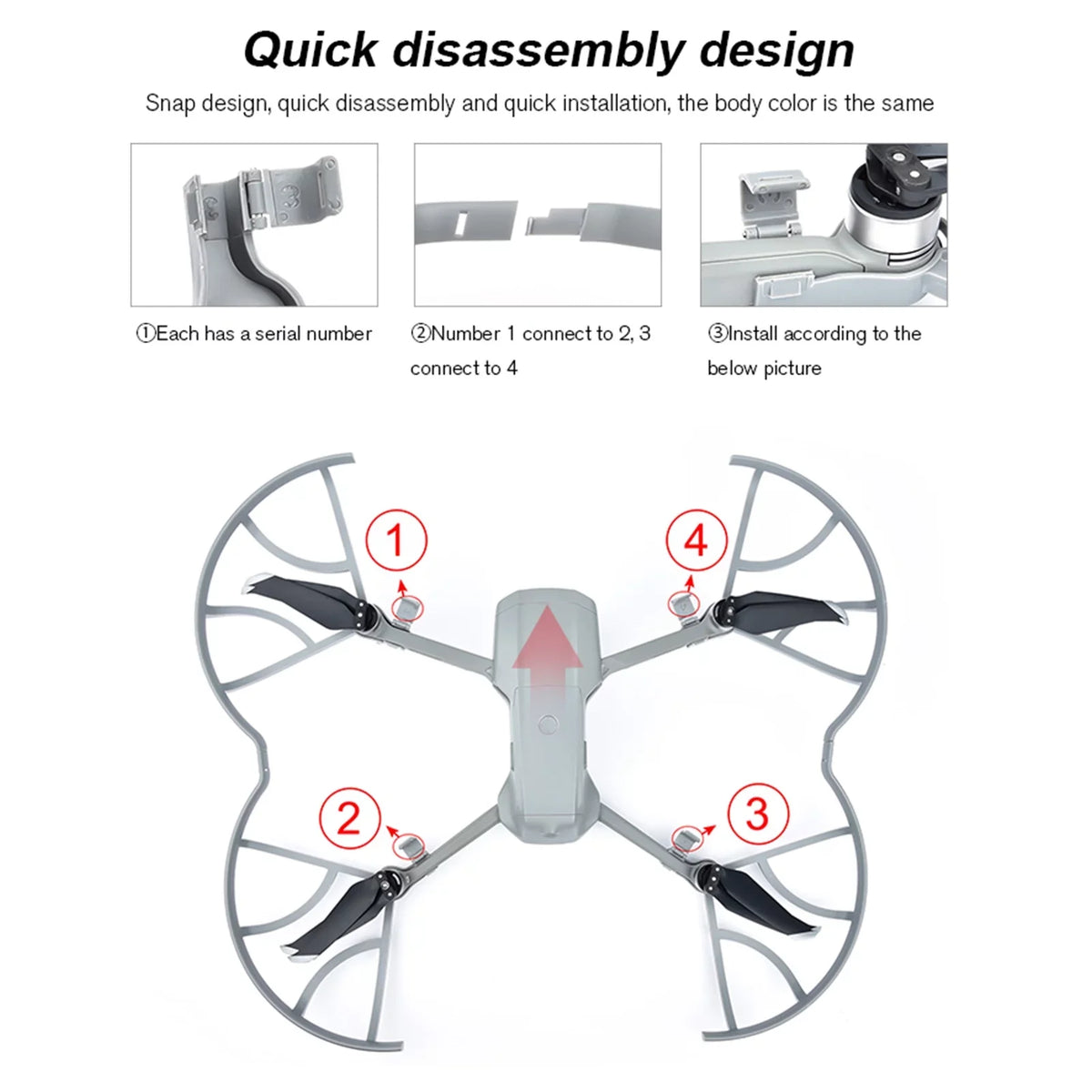 Compatible with  2S/Mavic Air 2 Propeller Guards Removable Propellers Protector Drone Accessories