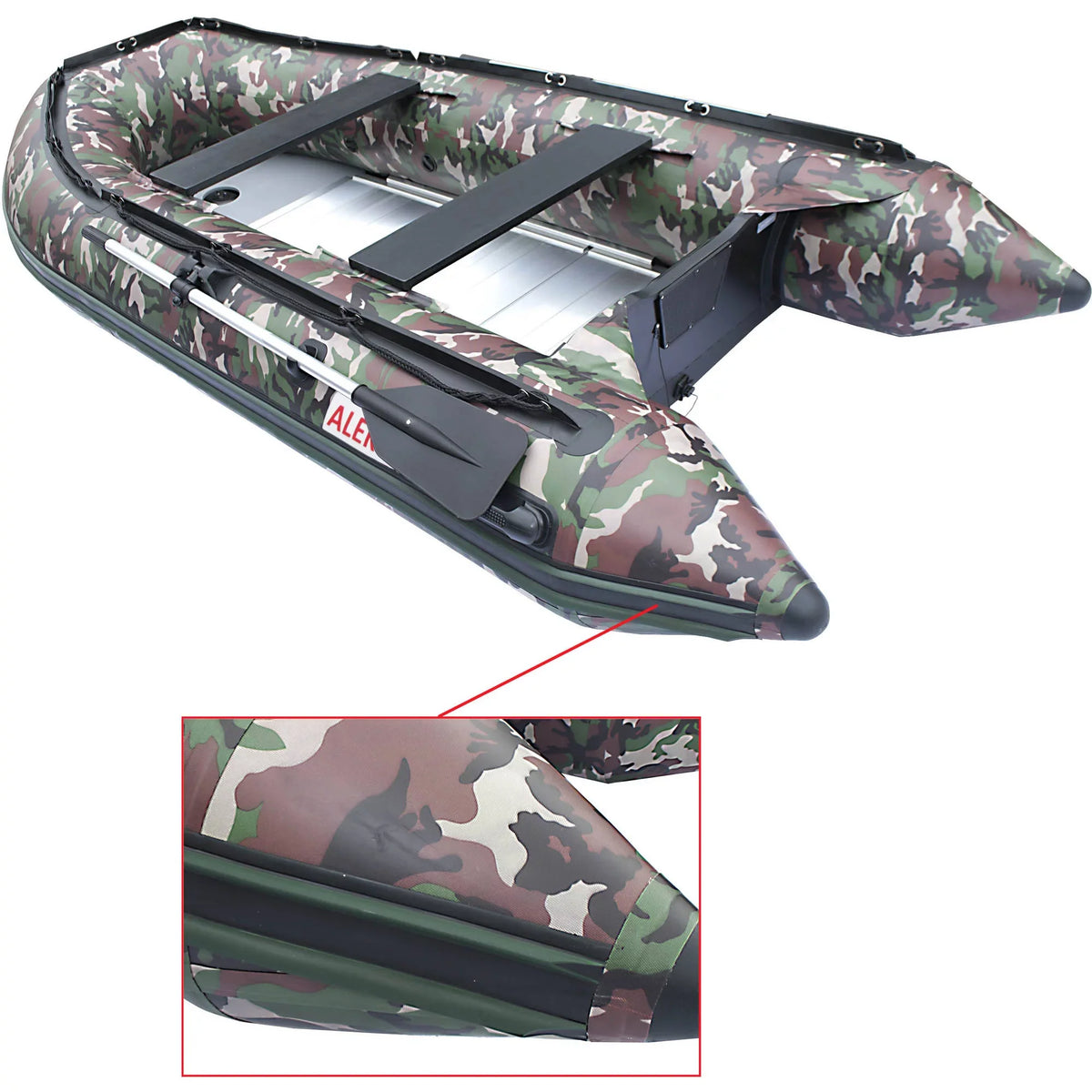 BT320CM Inflatable Fishing Boat 4-Person Raft 10.5 feet - Camouflage