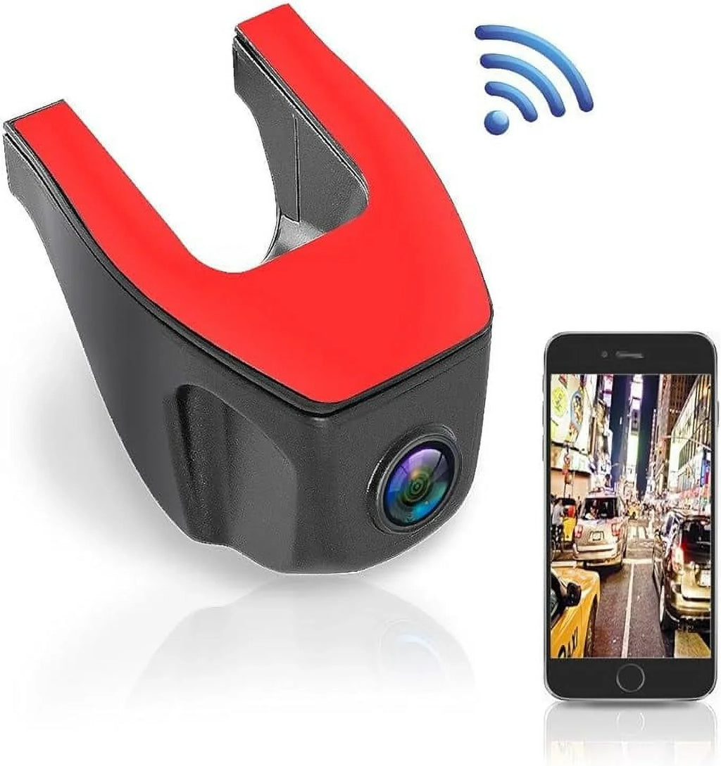 Open Box Pyle Wifi  Car Dash Camera - Upgraded 1080p Dashboard Video Cam - /