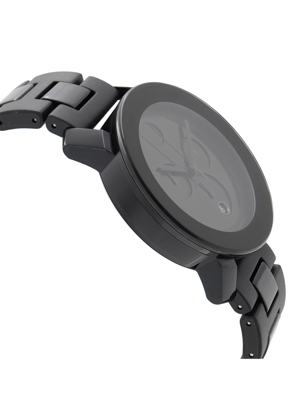 Movado Bold 43mm Steel Plastic Resin Black Dial Quartz Mens Watch 3600048
