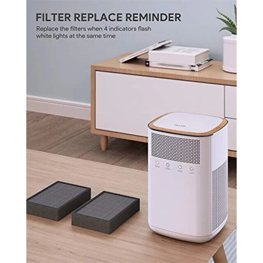 Air Purifier Device for Home - Bedroom Filters with True 3M   Night Light Air Clean -P02 White