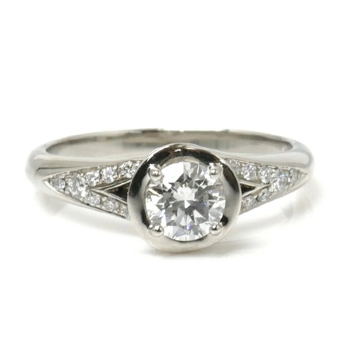 Pre-Owned  Bvlgari Pt950 Platinum Incontro D'Amore Ring Diamond 0.46ct 5.1g Ladies (Good)