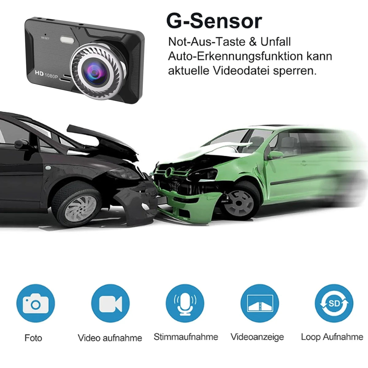 Hot Sale!!! 2 Channel Dual Dash Cam Infrared Night Vision, Front and Rear Inside1080P Dash Camera for Cars Dashcam, Two Way Car Camera with  Night Vision Loop Recording G-Sensor Parking Monitor