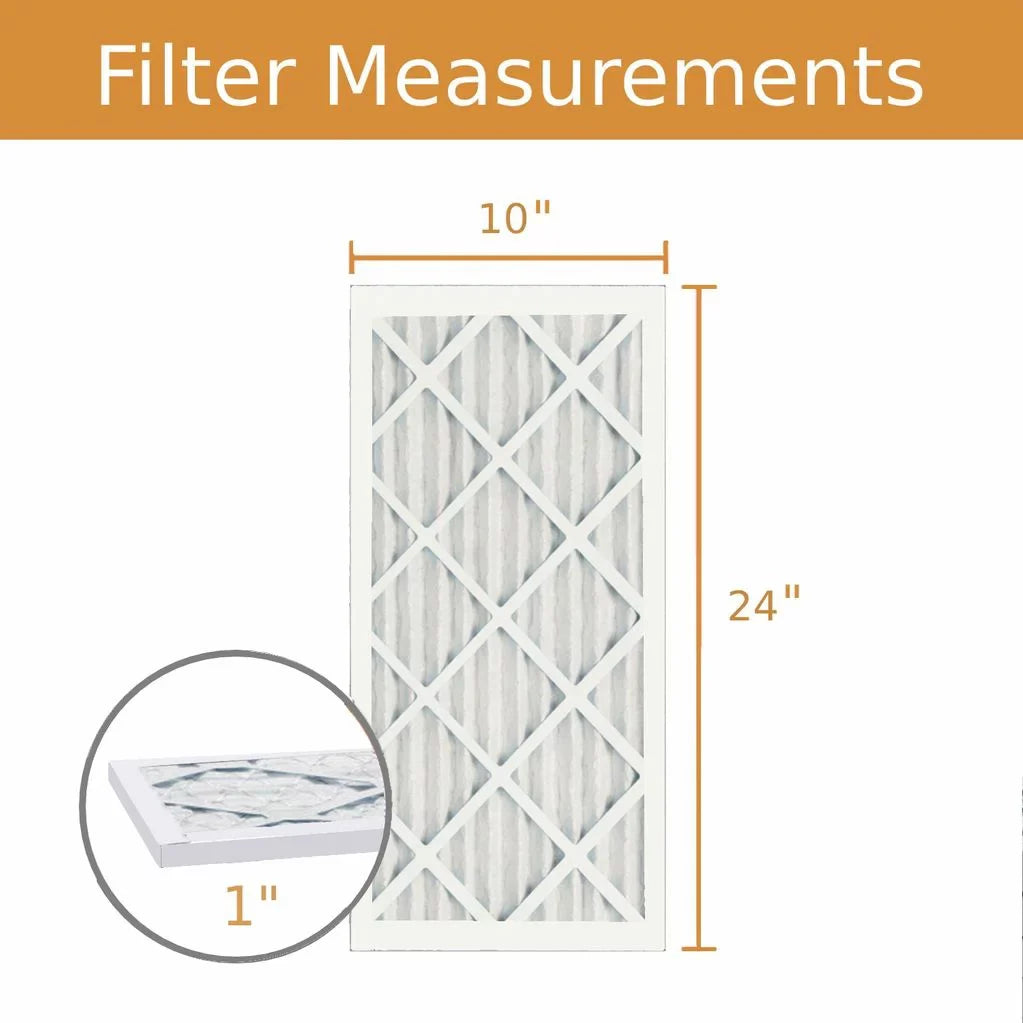 10x24x1 Key Pleat Purolator Air Filter -  8 (6 Pack)