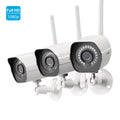 Zmodo Wireless WiFi Security Camera System (3 Pack) Smart Full  Outdoor  Cameras with Night Vision - Works with Google Assistant (Supports Only 2.4Ghz WiFi)
