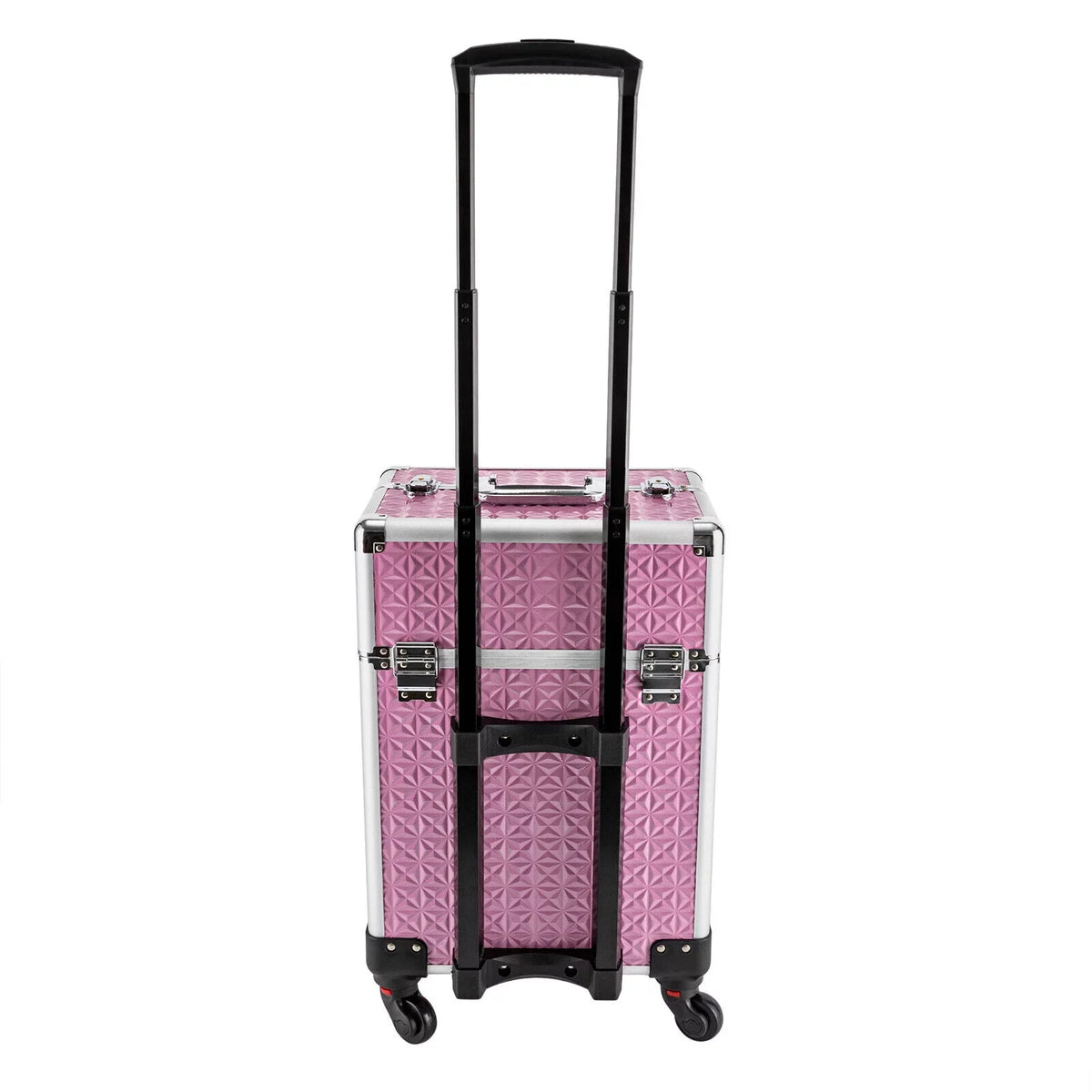 Professional Makeup Trolley Lockable Nail Embroidery Hair Styling Tools Storage Box with Drawers Pink